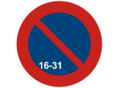Señal R-308 DGT de estacionamiento en vía