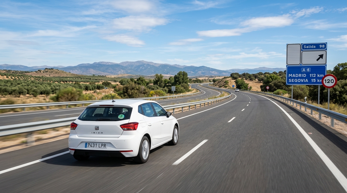 Turismo circulando por autovía
